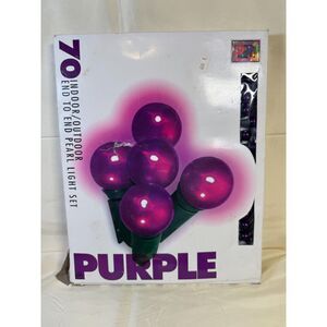 Vintage 1998 Purple Pearl Bulb Lights New In Package Tested And Working